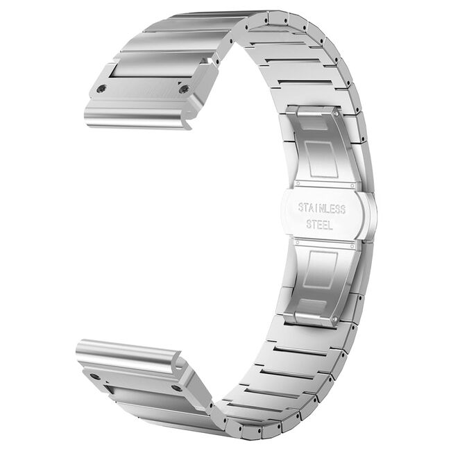 Curea pentru smartwatch Garmin Instinct 2S/2S Solar/Approach S70 42mm/ Fenix 7S Pro Sapphire Solar Stainless Steel - latime 20 mm - Argintiu