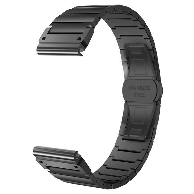 Curea pentru smartwatch Garmin Instinct 2S/2S Solar/Approach S70 42mm/ Fenix 7S Pro Sapphire Solar Stainless Steel - latime 20 mm - Negru