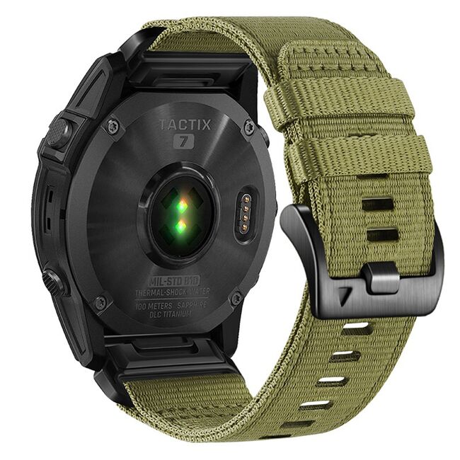 Curea pentru smartwatch Garmin Instinct 2S/2S Solar/Approach S70 42mm/fenix 7S Pro Sapphire Solar din Material Textil Rezistent – Ideala pentru Stil Activ - latime 20 mm - Verde deschis