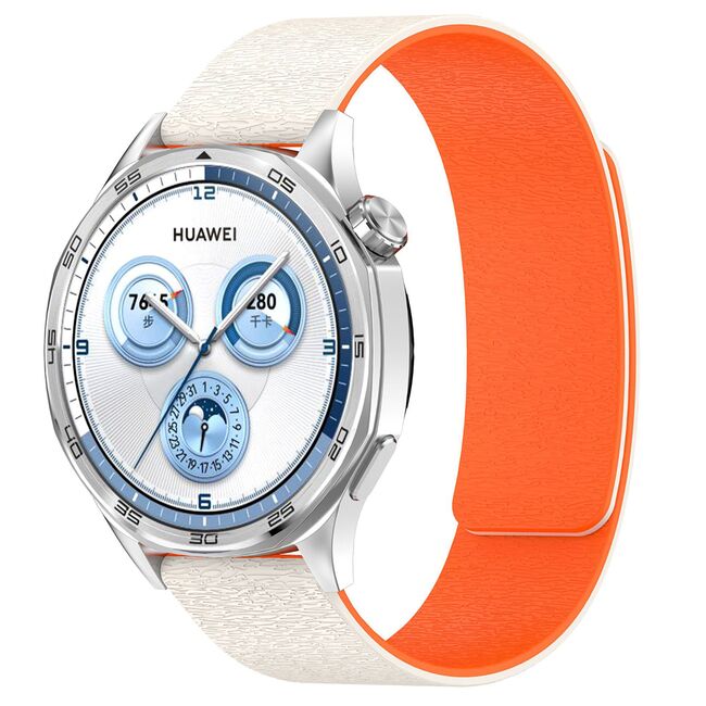 Curea pentru smartwatch Huawei Watch GT 4 (46mm) / Gt 4 Pro (46mm) / GT 2 (46mm) / GT 2 Pro / GT 3 Pro (46mm) / GT 3 / Ultimate  - din silicon durabil - latime 22 mm Portocaliu