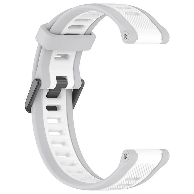Curea pentru smartwatch Huawei Watch GT 4 (46mm) / Gt 4 Pro (46mm) / GT 2 (46mm) / GT 2 Pro / GT 3 Pro (46mm) / GT 3 / Ultimate  - din silicon rezistent - latime 22 mm Alb