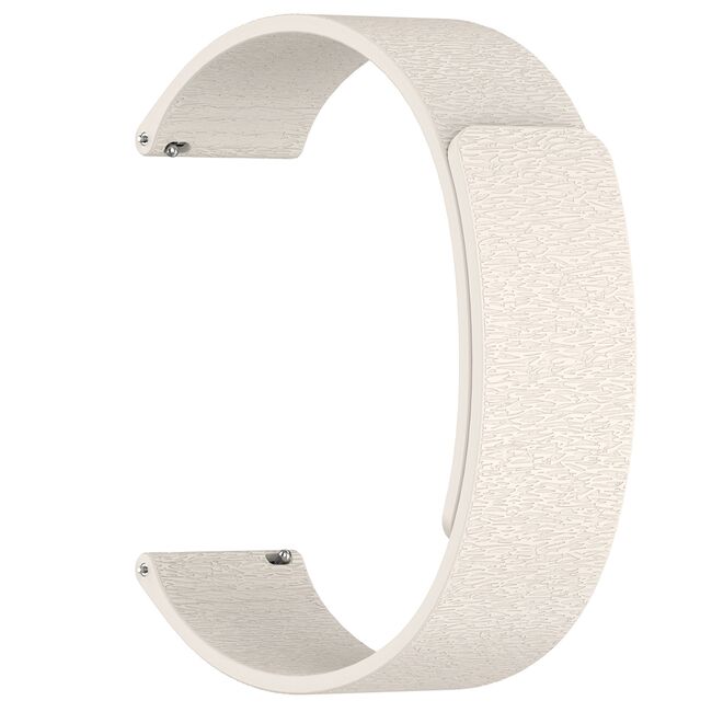 Curea pentru smartwatch Samsung Galaxy Watch 7 / 6 / 5 / 4/ Active 2, Huawei Watch GT 3 (42mm)/GT 3 Pro (43mm) / GT 4 (41mm) / GT 4 Pro (43mm) - silicon confortabil - latime 20 mm Bej