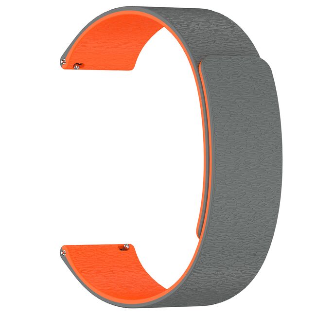 Curea pentru smartwatch Samsung Galaxy Watch 7 / 6 / 5 / 4/ Active 2, Huawei Watch GT 3 (42mm)/GT 3 Pro (43mm) / GT 4 (41mm) / GT 4 Pro (43mm) - silicon confortabil - latime 20 mm Portocaliu