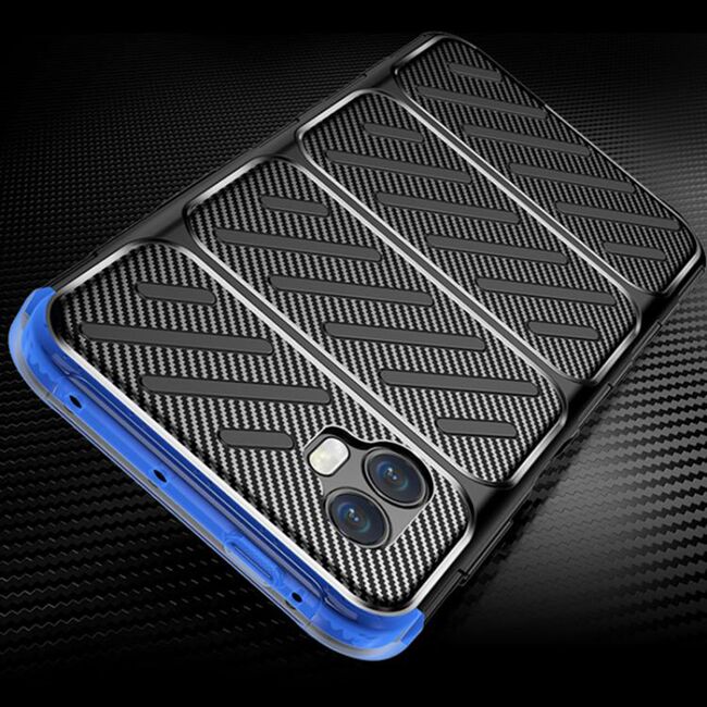 Husa de protectie pentru  Samsung Galaxy XCover7 Pro Auto Focus Slim, Anti-Scratch, cu fibra de carbon si protectie lentile - Negru electric