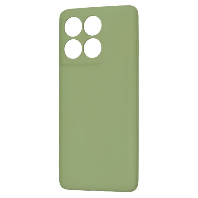Husa pentru  Motorola Edge 60 Pro Liquid Silicone, subțire, captusita cu microfibra, anti amprentă, protectie cameră foto, Verde