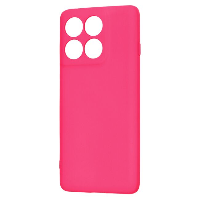 Husa pentru  Motorola Edge 60 Pro Liquid Silicone, subțire, captusita cu microfibra, anti amprentă, protectie cameră foto, Fucsia