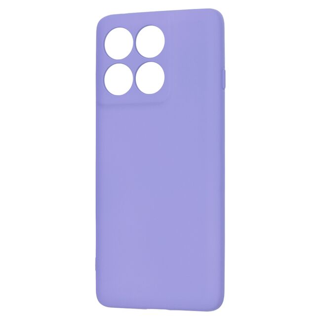 Husa pentru  Motorola Edge 60 Pro Liquid Silicone, subțire, captusita cu microfibra, anti amprentă, protectie cameră foto, Lavanda
