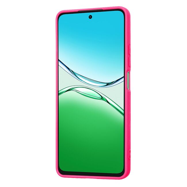 Husa pentru  Oppo A5 Pro 5G Liquid Silicone, subțire, captusita cu microfibra, anti amprentă, protectie cameră foto, Fucsia