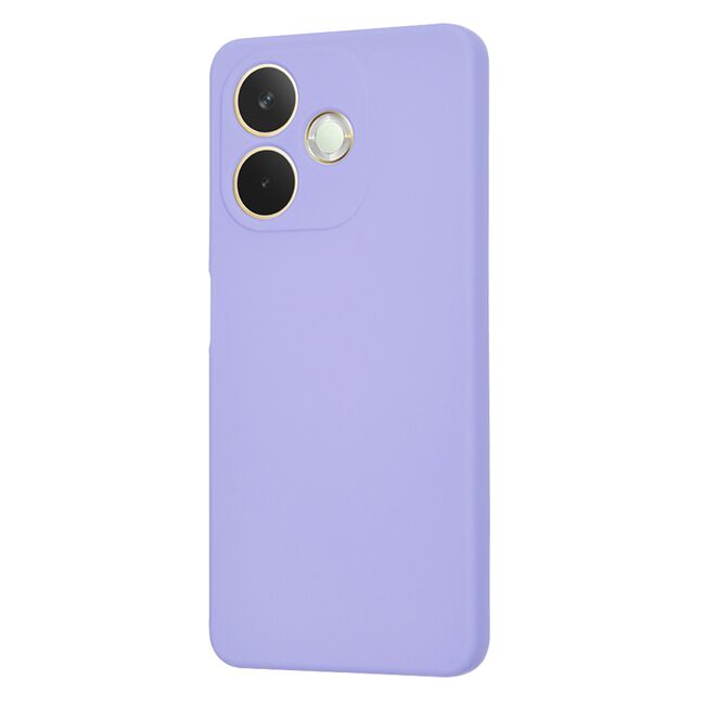 Husa pentru  Oppo A5 Pro 5G Liquid Silicone, subțire, captusita cu microfibra, anti amprentă, protectie cameră foto, Lavanda