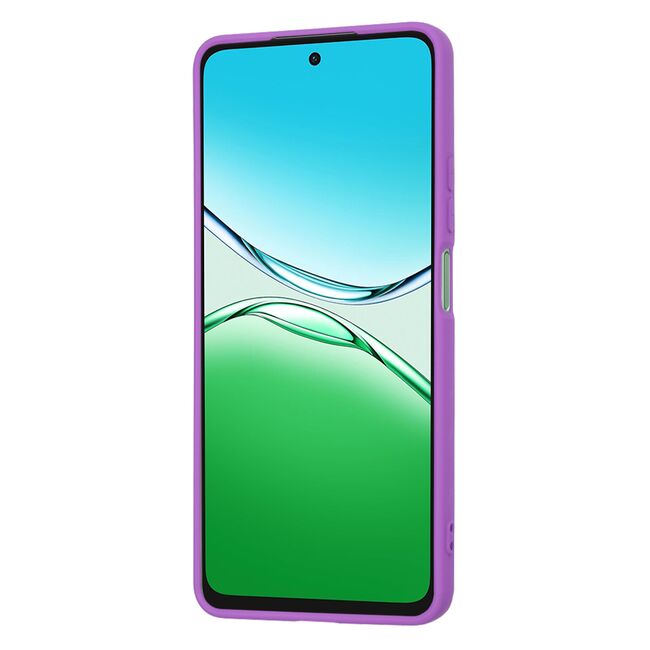 Husa pentru  Oppo A5 Pro 5G Liquid Silicone, subțire, captusita cu microfibra, anti amprentă, protectie cameră foto, Mov
