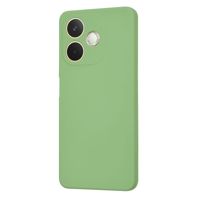 Husa pentru  Oppo A5 Pro 5G Liquid Silicone, subțire, captusita cu microfibra, anti amprentă, protectie cameră foto, Verde deschis