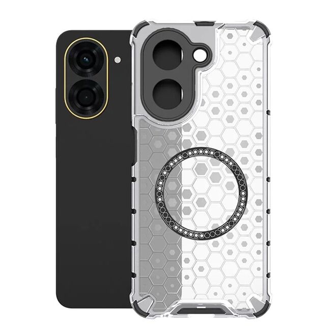 Husa pentru  Xiaomi Redmi A5 4G Cyber Shield Bumper, Compatibila MagSafe, Antishock reinforced corners si margini intarite - Clear