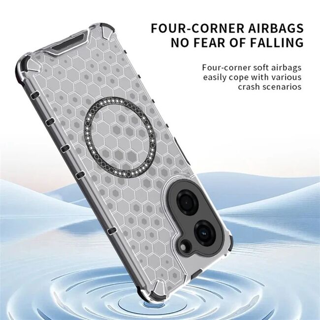 Husa pentru  Xiaomi Redmi A5 4G Cyber Shield Bumper, Compatibila MagSafe, Antishock reinforced corners si margini intarite - Negru