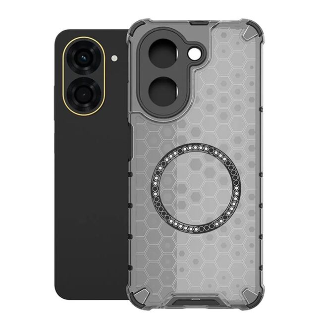Husa pentru  Xiaomi Redmi A5 4G Cyber Shield Bumper, Compatibila MagSafe, Antishock reinforced corners si margini intarite - Negru