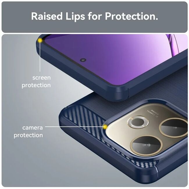 Husa pentru Oppo A5 Pro 5G Carbon Liquid Silicone, Albastru