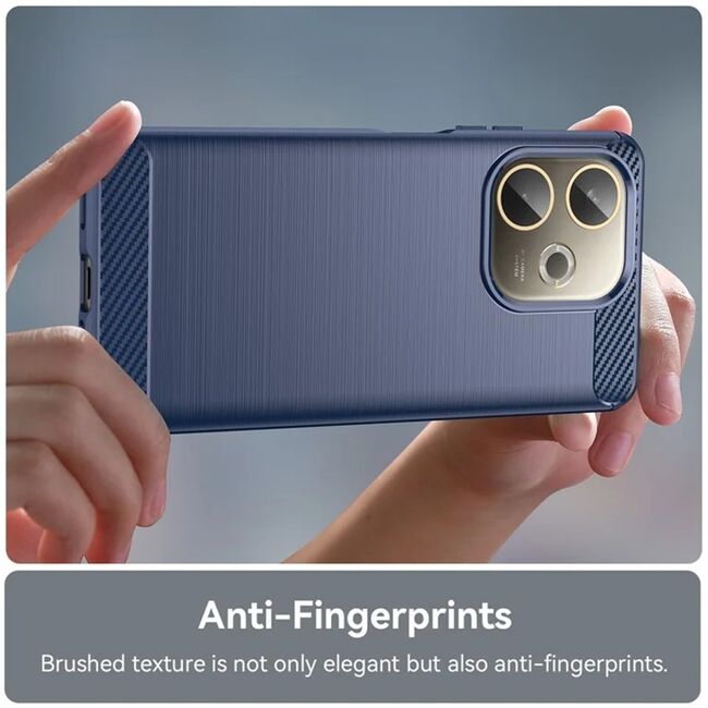 Husa pentru Oppo A5 Pro 5G Carbon Liquid Silicone, Albastru