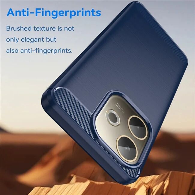 Husa pentru Oppo A5 Pro 5G Carbon Liquid Silicone, Albastru