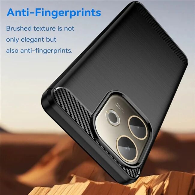 Husa pentru Oppo A5 Pro 5G Carbon Liquid Silicone, Negru