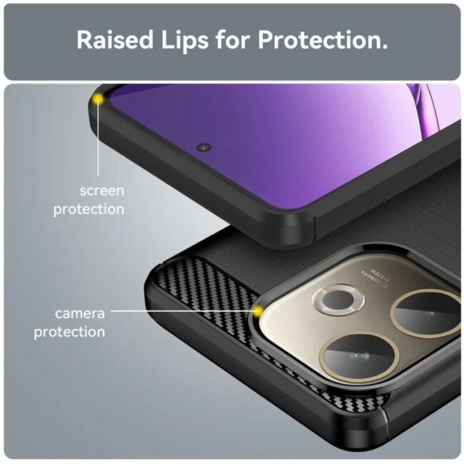 Husa pentru Oppo A5 Pro 5G Carbon Liquid Silicone, Negru