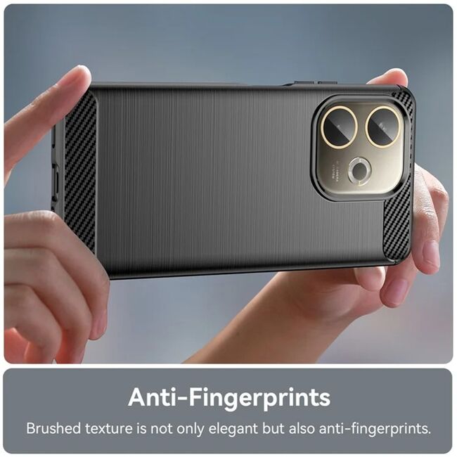Husa pentru Oppo A5 Pro 5G Carbon Liquid Silicone, Negru