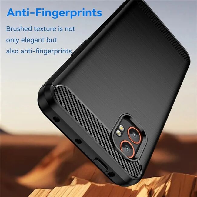 Husa pentru Samsung Galaxy XCover7 Pro Carbon Liquid Silicone, Negru denim