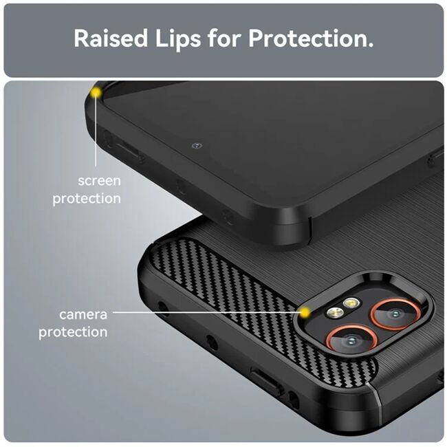 Husa pentru Samsung Galaxy XCover7 Pro Carbon Liquid Silicone, Negru denim