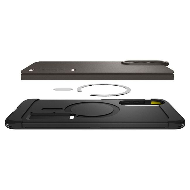 Husa premium pentru  Samsung Galaxy S25 Edge Spigen - Tough Armor MagSafe - Gun metal