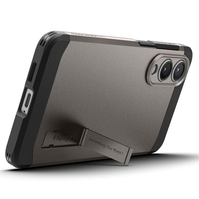 Husa premium pentru  Samsung Galaxy S25 Edge Spigen - Tough Armor MagSafe - Gun metal