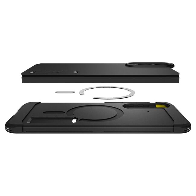 Husa premium pentru  Samsung Galaxy S25 Edge Spigen - Tough Armor MagSafe - Negru