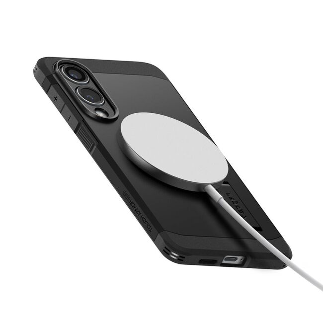 Husa premium pentru  Samsung Galaxy S25 Edge Spigen - Tough Armor MagSafe - Negru