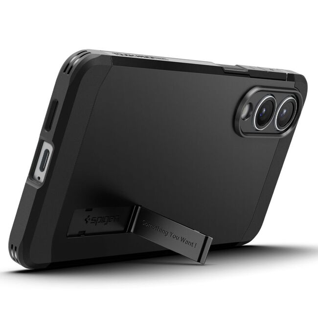 Husa premium pentru  Samsung Galaxy S25 Edge Spigen - Tough Armor MagSafe - Negru