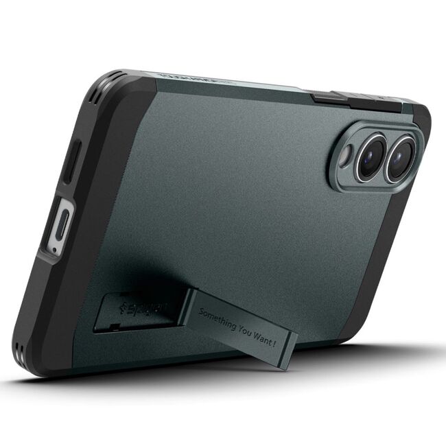 Husa premium pentru  Samsung Galaxy S25 Edge Spigen - Tough Armor MagSafe - Verde