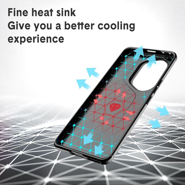 Husa pentru Honor 400 Pro Carbon Liquid Silicone, Negru