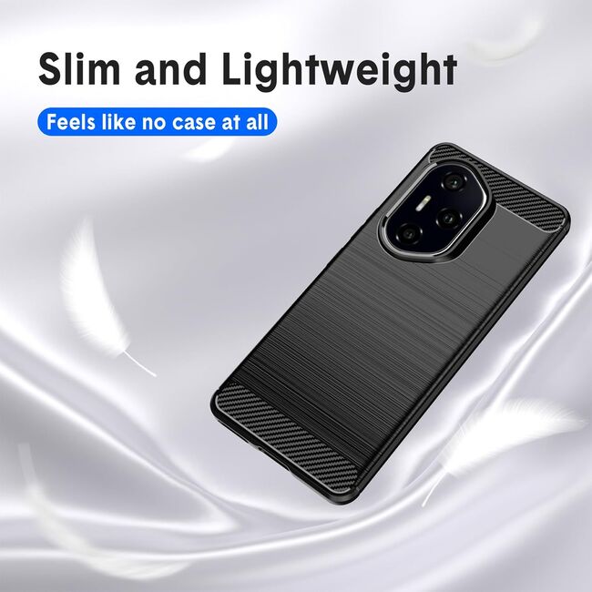 Husa pentru Honor 400 Pro Carbon Liquid Silicone, Negru