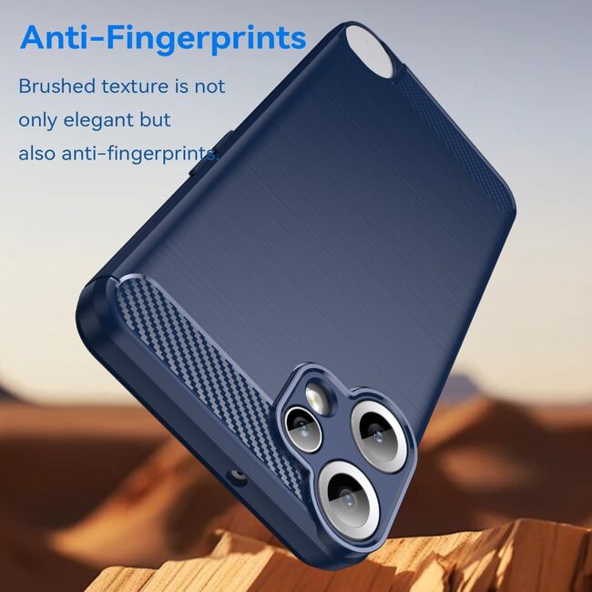 Husa pentru Nothing CMF Phone 2 Pro Carbon Liquid Silicone, Albastru