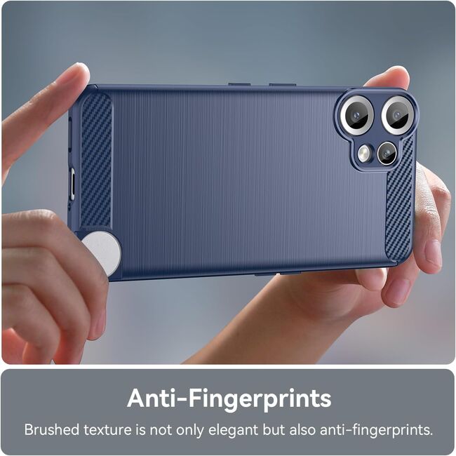 Husa pentru Nothing CMF Phone 2 Pro Carbon Liquid Silicone, Albastru