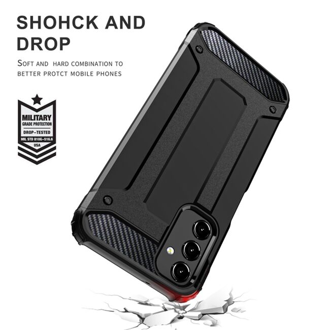 Husa pentru Samsung Galaxy A26 5G Armor Tough Rugged Kickstand - Negru