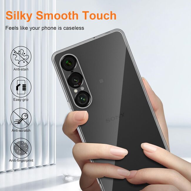 Husa pentru  Sony Xperia 1 VII, Anti-Shock 1.5mm, Transparent