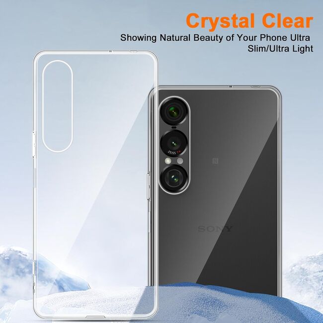Husa pentru  Sony Xperia 1 VII, Anti-Shock 1.5mm, Transparent