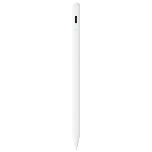 Stylus Pen pentru Tableta, Bluetooth, Type-C, 130mAh, 5V, 0.2A, Palm Rejection, Tilt Pressure Sense  - Techsuit (AC10-CP) - White
