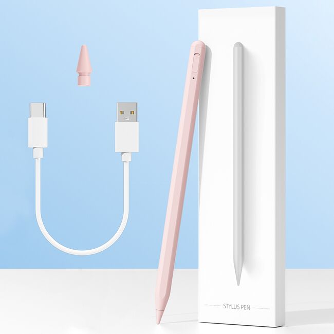 Stylus Pen pentru Tableta, Bluetooth, Type-C, 125mAh - Techsuit (AC10SH) - Vintage Rose