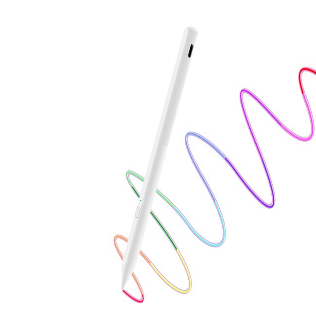Stylus Pen pentru Tableta, Bluetooth, Type-C, 130mAh, 5V, 0.2A, Palm Rejection, Tilt Pressure Sense  - Techsuit (AX10) - White