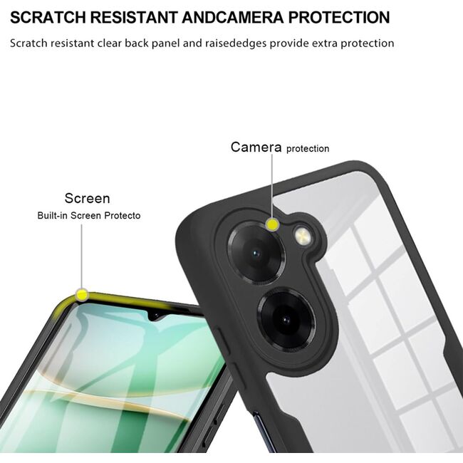 Pachet 360: Husa cu folie integrata pentru Xiaomi Redmi A5 4G Cover360 fata / spate - albastru