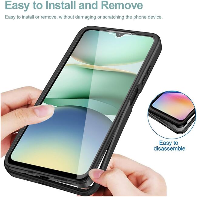 Pachet 360: Husa cu folie integrata pentru Xiaomi Redmi A5 4G Cover360 fata / spate - roz
