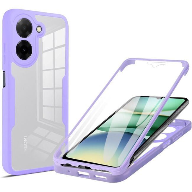 Pachet 360: Husa cu folie integrata pentru Xiaomi Redmi A5 4G Cover360 fata / spate - mov