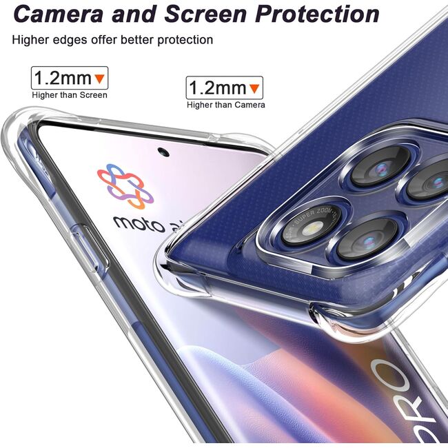 Husa pentru  Motorola Edge 60 Pro compatibila MagSafe Anti-Shock 1.5mm reinforced 4 corners - clear