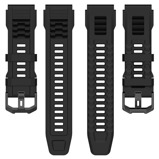 Curea pentru smartwatch Amazfit T-Rex Ultra  / Amazfit T-Rex 2- silicon confortabil - latime 22 mm Negru