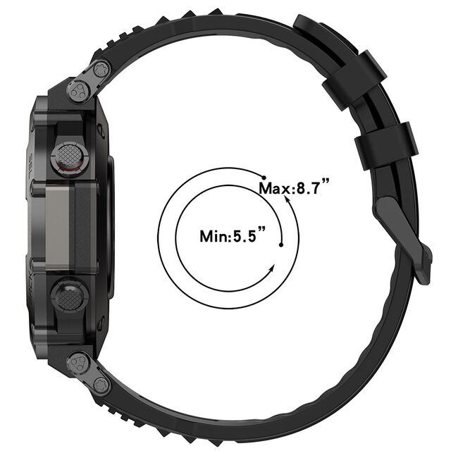 Curea pentru smartwatch Amazfit T-Rex Ultra / Amazfit T-Rex 2- silicon confortabil - latime 22 mm Verde