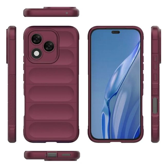 Husa pentru  Honor 400 Lite Liquid Silicone, Microfibre Lining, Non-Slip Airbag Design, Bordeaux