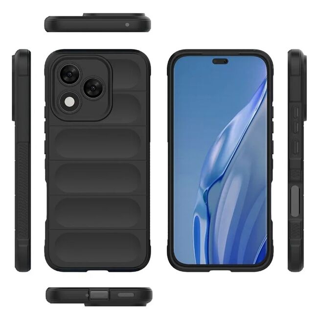 Husa pentru  Honor 400 Lite Liquid Silicone, Microfibre Lining, Non-Slip Airbag Design, Negru
